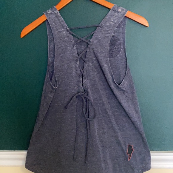 AC/DC muscle tank with tie back - Picture 5 of 6